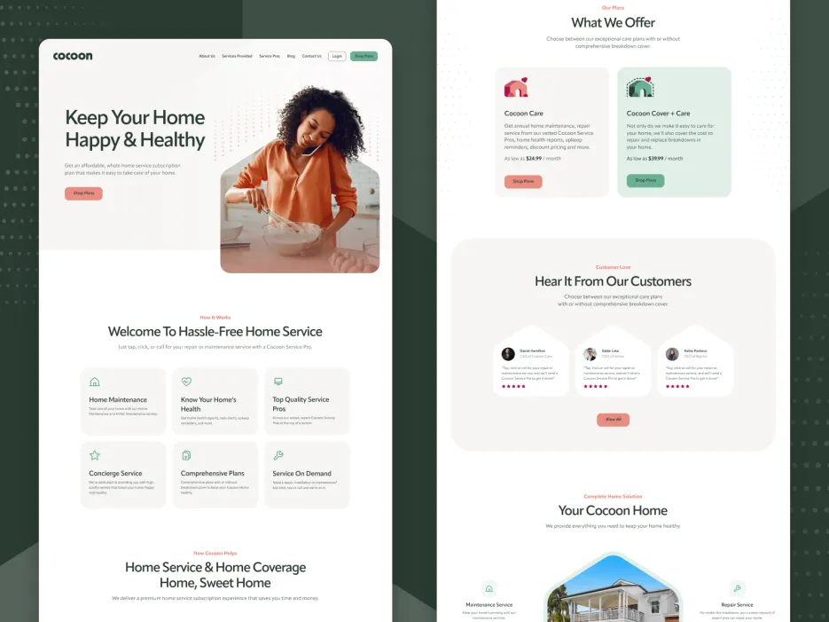 Wix landing page