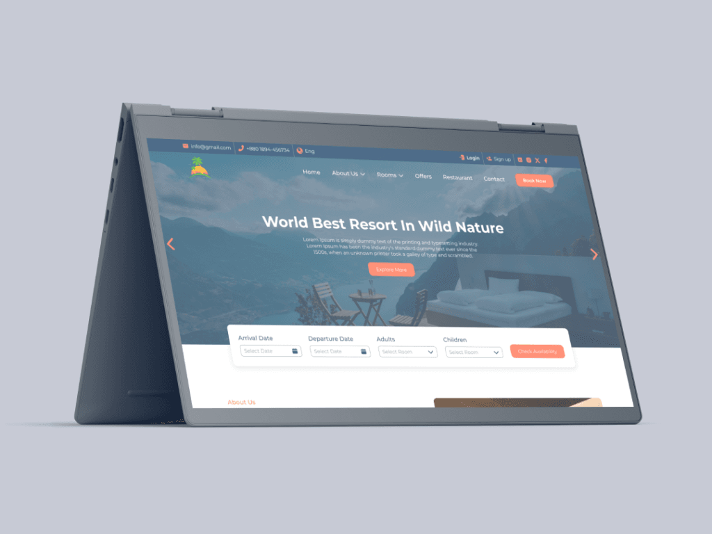hotel landing page